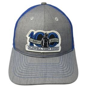 AMG Trucker Hat Gray Blue OSFM Caldwell Night Rodeo 100th Anniversary DB Supply